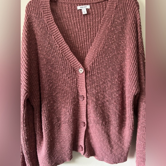 Beautiful Nine West V-neck button up sweater. - Picture 7 of 11